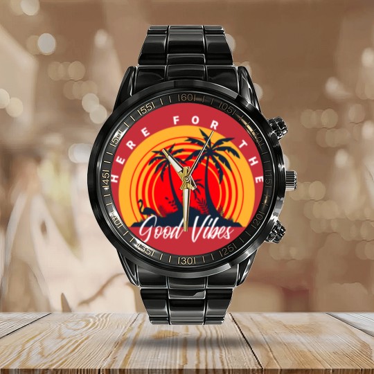 Discover Here For The Good V - Good V - Calendar Steel Band Watch