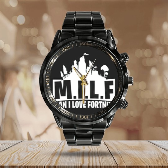 Discover Man I Love 4tnite Calendar Steel Band Watch