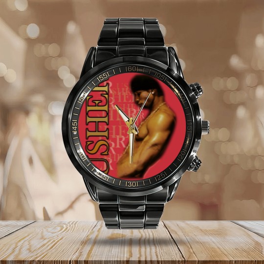 Discover Usher Band Tees  Rap Tees  Vintage Vintage 00s Usher Rap Unisex Calendar Steel Band Watch