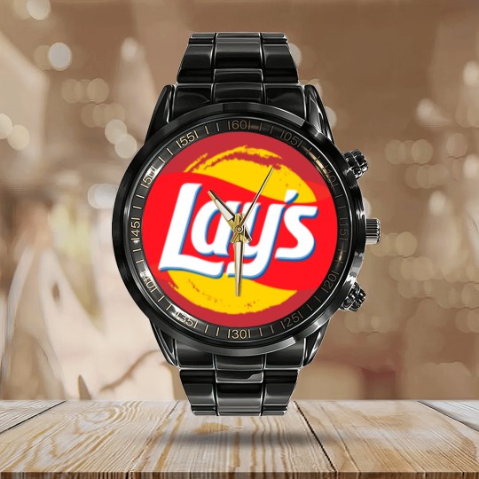 Discover Lays Snack Calendar Steel Band Watch