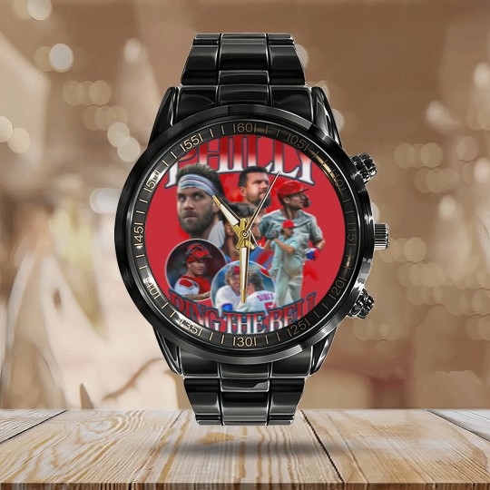 Discover Philly Ring The Bell Calendar Steel Band Watch, Jose Alvarado Bryce Harper Calendar Steel Band Watch