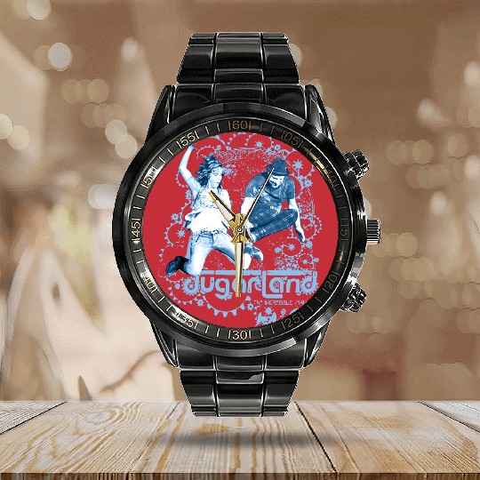 Discover Sugarland tour navy Calendar Steel Band Watch large Calendar Steel Band Watch