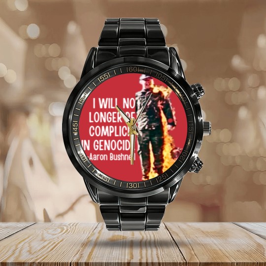 Discover Aaron Bushnell, Us airman - Aaron Bushnell Calendar Steel Band Watch