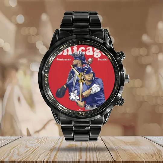 Discover Willson Contreras Men's Cotton Calendar Steel Band Watch  Chicago Baseball Willson Contreras