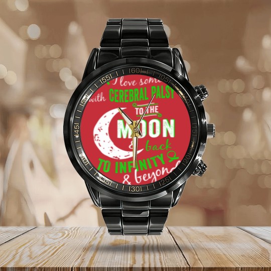 Discover Cerebral Palsy - Cerebral Palsy Awareness Calendar Steel Band Watch