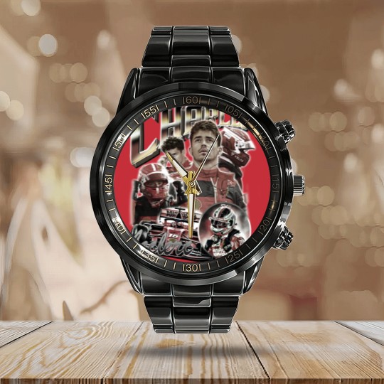 Discover Charles Leclerc 90s Vintage, Charles Leclerc Bootleg Calendar Steel Band Watch, Charles Leclerc Calendar Steel Band Watch