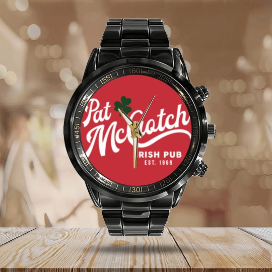 Discover Pat Mccrotch Calendar Steel Band Watch | Saint Patrick's Day Funny Unisex Calendar Steel Band Watch | Pat My Crotch
