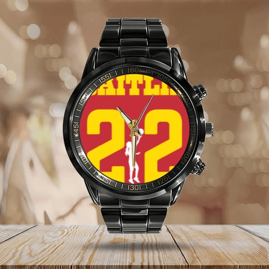 Discover Caitlyn Clark 22 Iowa Girls And Boys Calendar Steel Band Watch