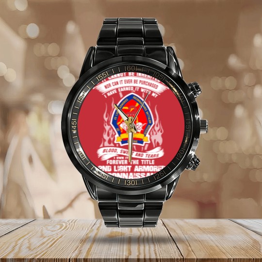 Discover 2nd Light Armored Reconnaissance - Awesome Calendar Steel Band Watch Calendar Steel Band Watch