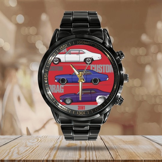 Discover 3in1 68-72 Novas Calendar Steel Band Watch