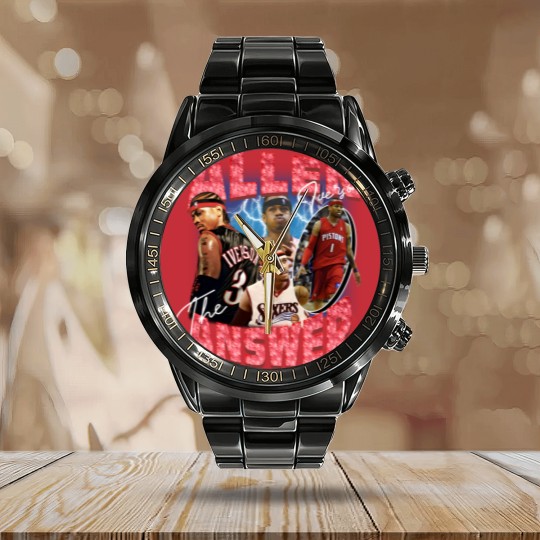 Discover Allen Iverson Vintage Unisex Calendar Steel Band Watch, Vintage Allen Iverson Calendar Steel Band Watch