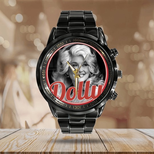 Discover Classic dolly parton - Dolly Parton - Calendar Steel Band Watch