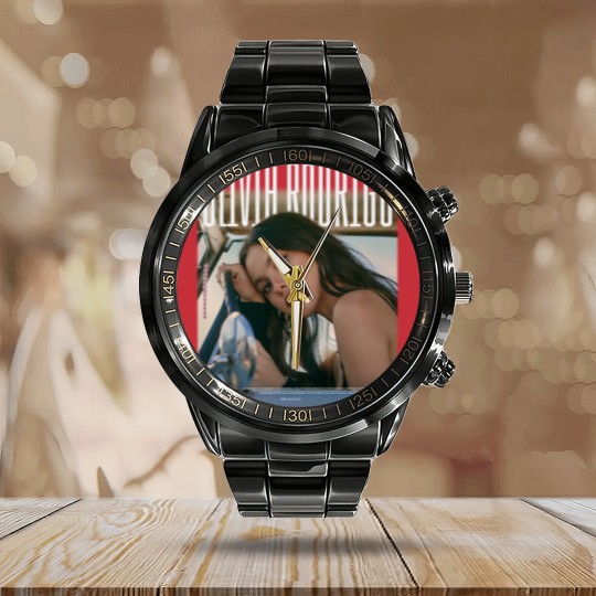 Discover Meet Olivia Rodrigo Sour Tour Calendar Steel Band Watch, Olivia Rodrigo Calendar Steel Band Watch