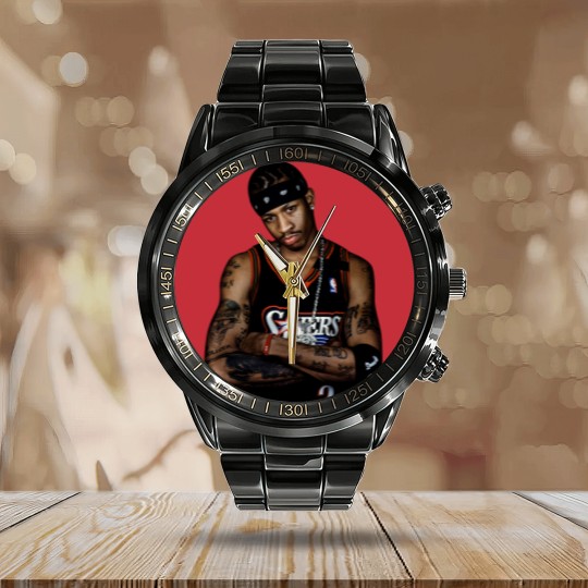 Discover Allen Iverson Calendar Steel Band Watch, Rare The Answer Rap Calendar Steel Band Watch Vintage Style Graphic Print