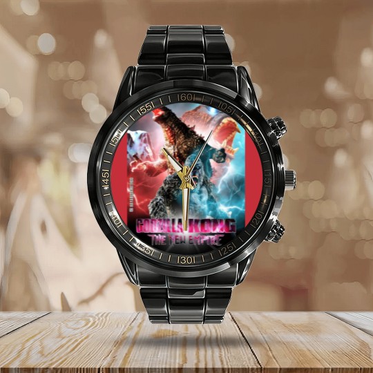 Discover god zilla X Kong The New Empire Calendar Steel Band Watch