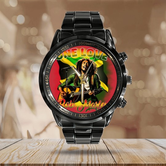 Discover Bob Marley , One love, One love movie Calendar Steel Band Watch