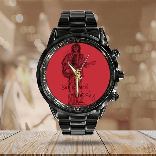 Discover Jeff Lynne - ELO - Rock T - Calendar Steel Band Watch - Men's Calendar Steel Band Watch