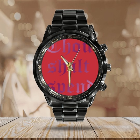 Discover Thou Shalt Spend As worn by Ashley Tisdale Calendar Steel Band Watch