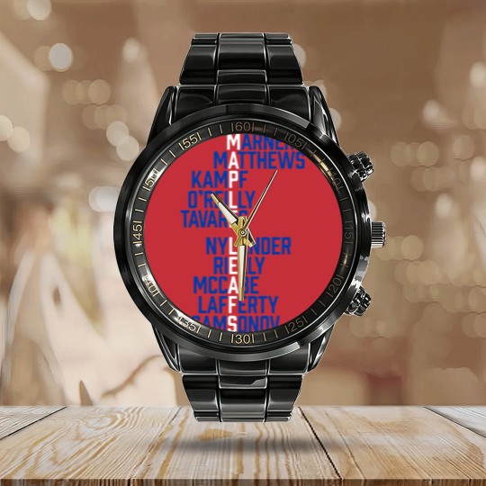 Discover Maple Leafs Wordle 2023 Maple Leafs Wordle 2023 Calendar Steel Band Watch