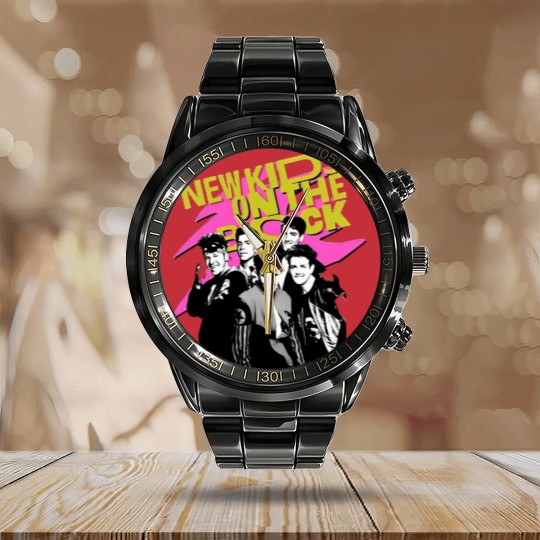 Discover Vintage NKOT Block Pink, NK on The Block Vintage Style Calendar Steel Band Watch, Mixtape Tour 2022 Calendar Steel Band Watch, NKOT Block Band Calendar Steel Band Watch, NKOT Block Concert Calendar Steel Band Watch