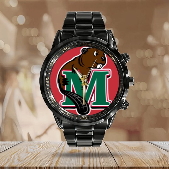 Discover The Minot State Beavers Calendar Steel Band Watch