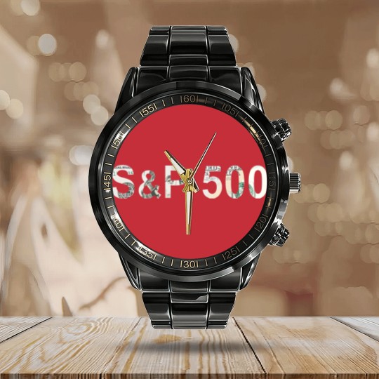 Discover S P 500 Stock Market Index Calendar Steel Band Watch