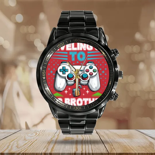 Discover Leveling up to Big Brother 2024 funny gamer Calendar Steel Band Watch