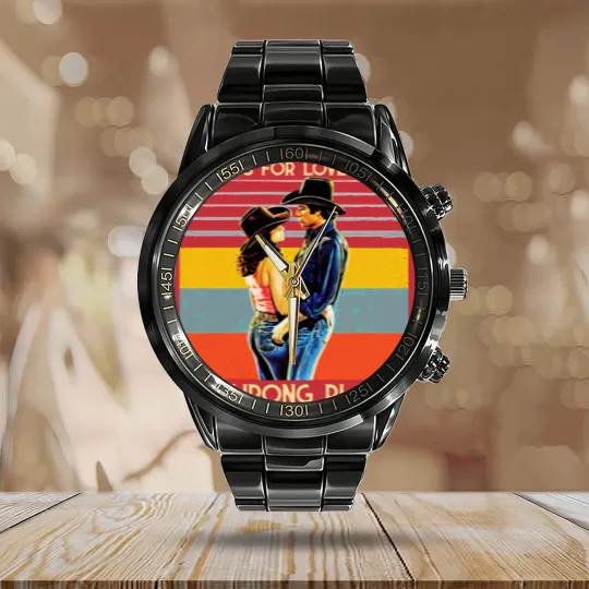 Discover Mens Womens Urban The Movie Cowboy Graphic For Fans Cute jerboa Calendar Steel Band Watch