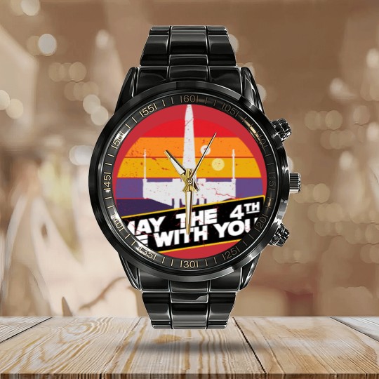 Discover May the 4th be with you, my the fourth be with you Calendar Steel Band Watch