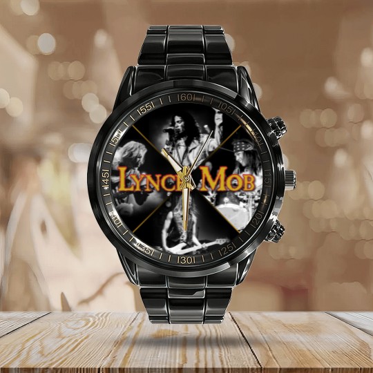 Discover Lynch Mob World Tour Calendar Steel Band Watch, Vintage Lynch Mob Band Calendar Steel Band Watch, Retro Lynch Mob Band Calendar Steel Band Watch