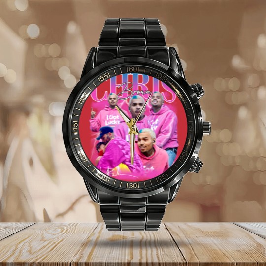 Discover Chris Brown Calendar Steel Band Watch, Chris Brown Lover Calendar Steel Band Watch, Chris Brown