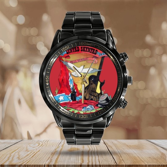 Discover Lynyrd Skynyrd Fall 1977 Tour Calendar Steel Band Watch