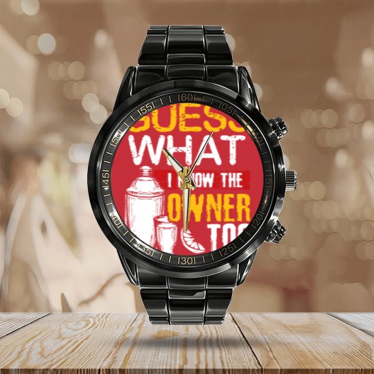 Discover Guess What I Know The Owner Too Waitress Calendar Steel Band Watch
