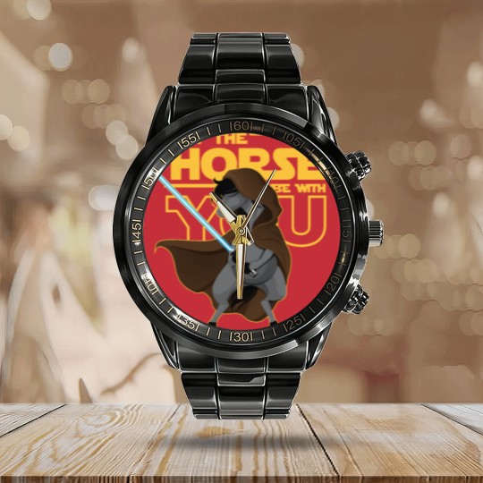 Discover May The Horse Be With You Funny Parody Calendar Steel Band Watch