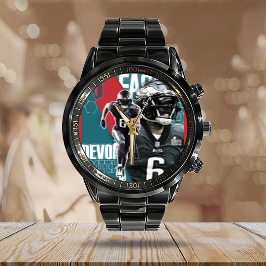 Discover DeVonta Smith Football DesignEagles Calendar Steel Band Watch