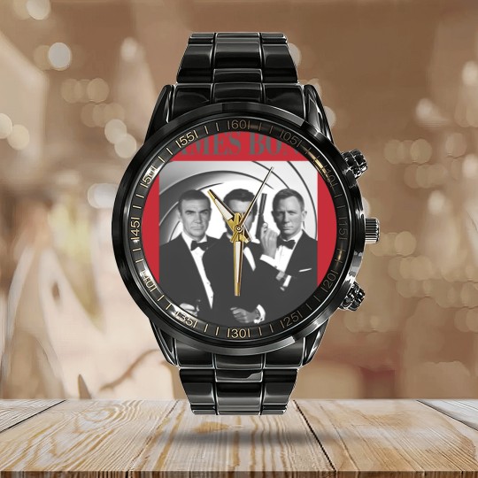 Discover James Bond Movie Calendar Steel Band Watch, James Bond Calendar Steel Band Watch, Vintage Calendar Steel Band Watch