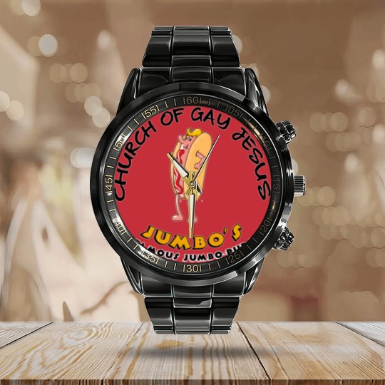 Discover Church Of Gay Jesus Shameless Calendar Steel Band Watch