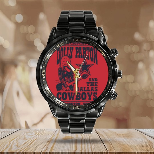Discover Dolly Parton Dallas Calendar Steel Band Watch,  Dolly Parton Dallas City Signature Fan Calendar Steel Band Watch