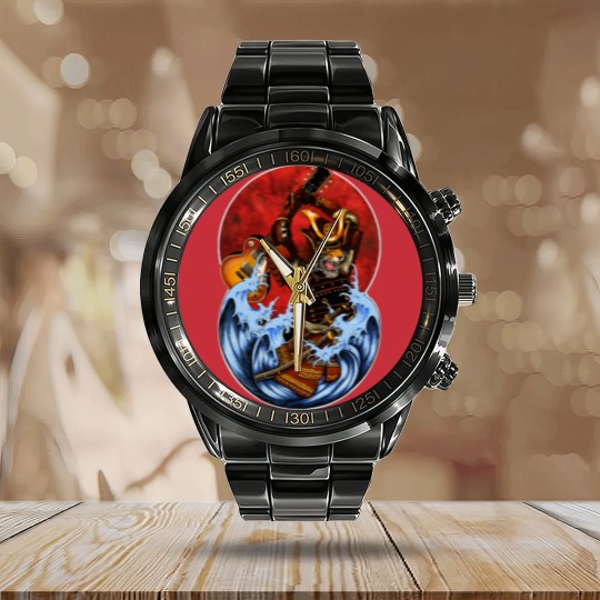 Discover Six String Samurai Calendar Steel Band Watch
