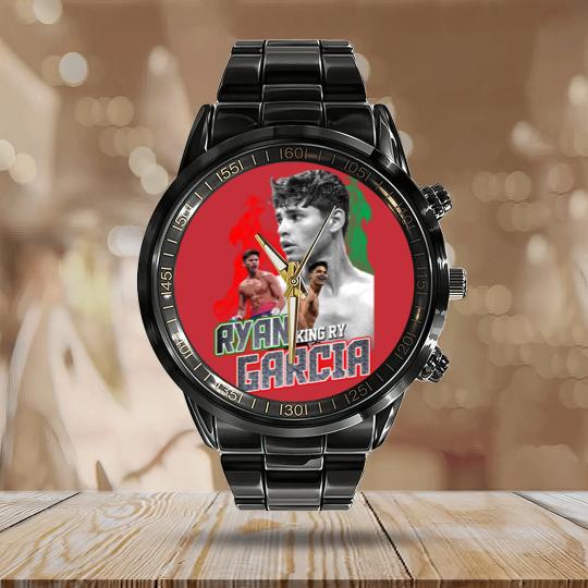 Discover Ryan Garcia T-ShirtKing Ry Vintage Classic Calendar Steel Band Watch
