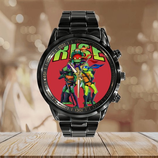Discover Rise of the Teenage Mutant Ninja Turtles! Calendar Steel Band Watch