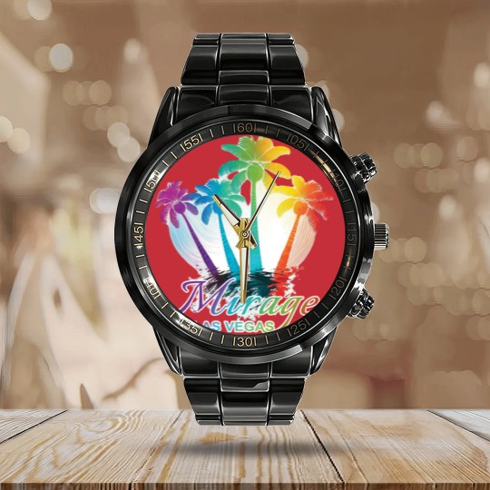 Discover Walk out Rich Mirage Vegas (1) Calendar Steel Band Watch