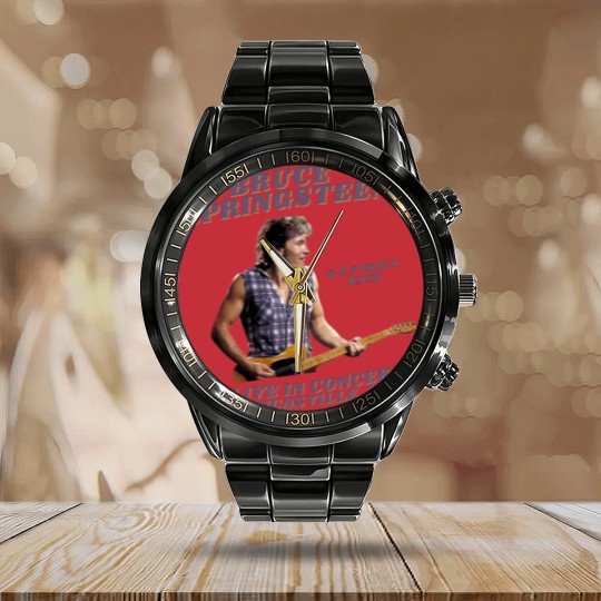 Discover Bruce Springsteen Uncasville Calendar Steel Band Watch, Bruce Springsteen