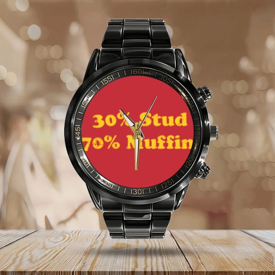 Discover 30 Stud 70 Muffin Calendar Steel Band Watch
