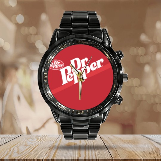 Discover 2000s Dr Pepper Calendar Steel Band Watch