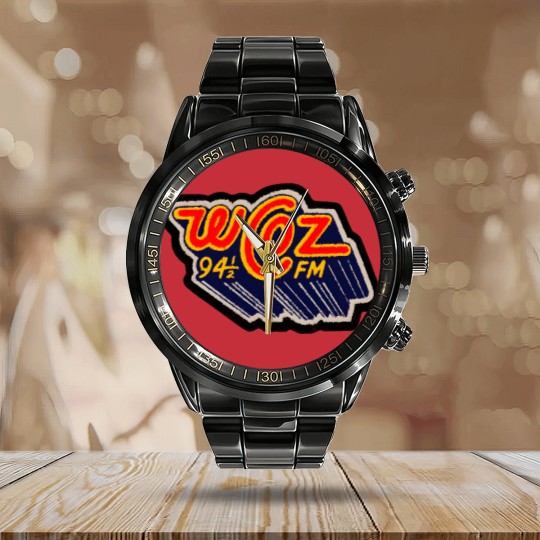 Discover Defunct WCOZ Radio Calendar Steel Band Watch