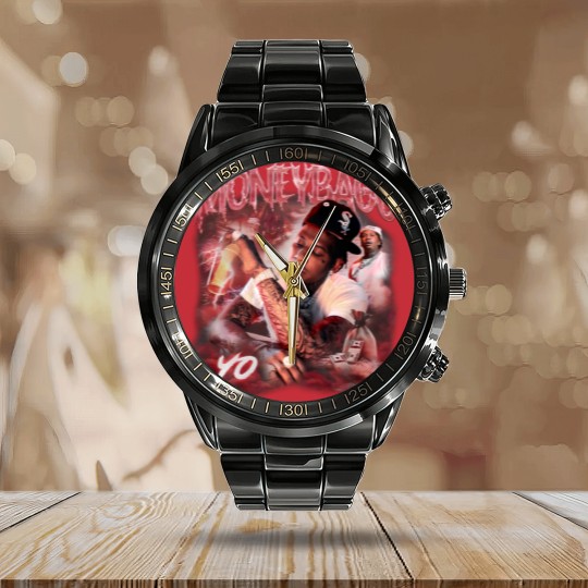 Discover Moneybagg Yo Rap Calendar Steel Band Watch, Rapper Bootleg Vintage 90s Y2K Style