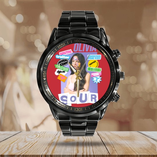 Discover Vintage Olivia Rodrigo Calendar Steel Band Watch, Olivia Rodrigo Sour Tour Music Calendar Steel Band Watch