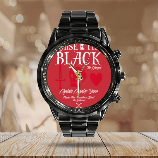 Discover Black Sails Charles Vane Raise The Black Calendar Steel Band Watch