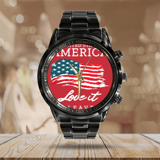 Discover The United States Of America Love It Or Leave It Calendar Steel Band Watch